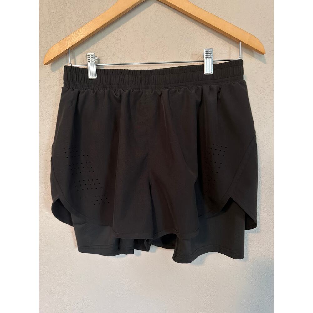 Lulucleaf 2-in-1 Black Athletic Men’s Shorts SZ S